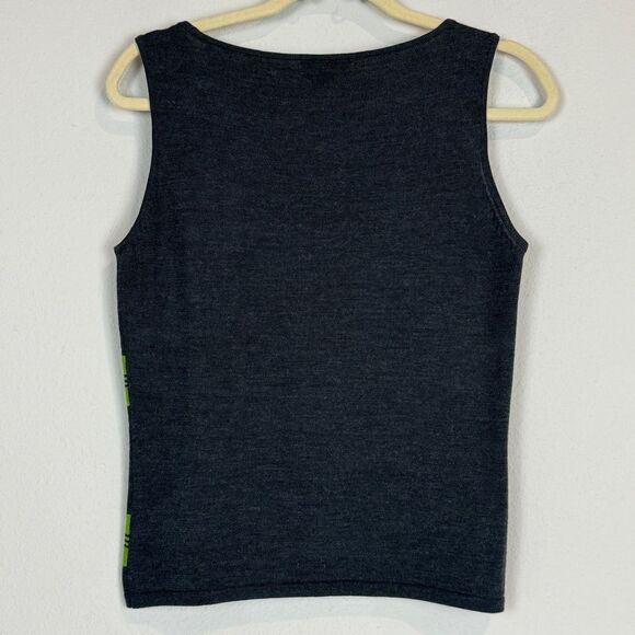 Tahari Grey Green Striped Wool Blend Tank Top 8P - Picture 4 of 7